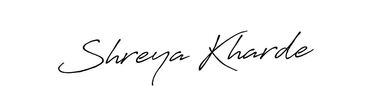 This is the best signature style for the Shreya Kharde name. Also you like these signature font (Antro_Vectra_Bolder). Mix name signature. Shreya Kharde signature style 7 images and pictures png