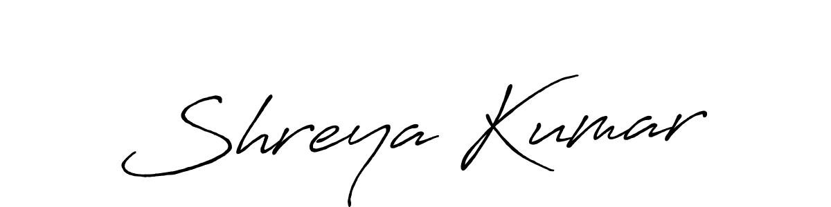 Shreya Kumar stylish signature style. Best Handwritten Sign (Antro_Vectra_Bolder) for my name. Handwritten Signature Collection Ideas for my name Shreya Kumar. Shreya Kumar signature style 7 images and pictures png