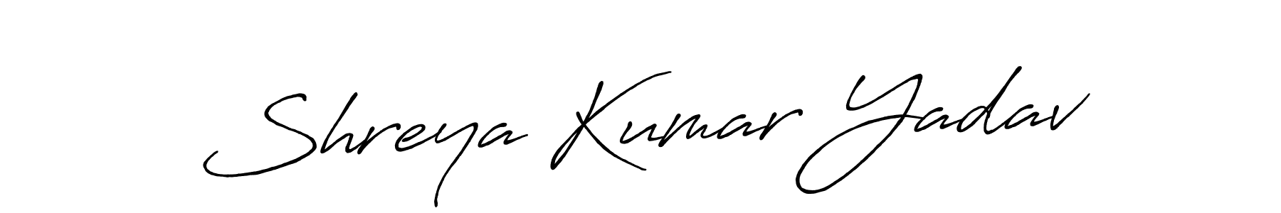 Design your own signature with our free online signature maker. With this signature software, you can create a handwritten (Antro_Vectra_Bolder) signature for name Shreya Kumar Yadav. Shreya Kumar Yadav signature style 7 images and pictures png