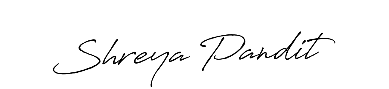 It looks lik you need a new signature style for name Shreya Pandit. Design unique handwritten (Antro_Vectra_Bolder) signature with our free signature maker in just a few clicks. Shreya Pandit signature style 7 images and pictures png