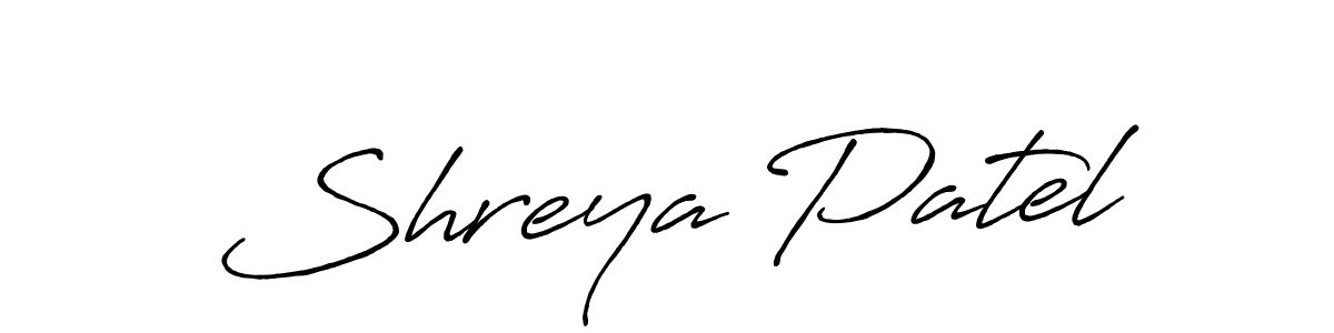 How to make Shreya Patel signature? Antro_Vectra_Bolder is a professional autograph style. Create handwritten signature for Shreya Patel name. Shreya Patel signature style 7 images and pictures png