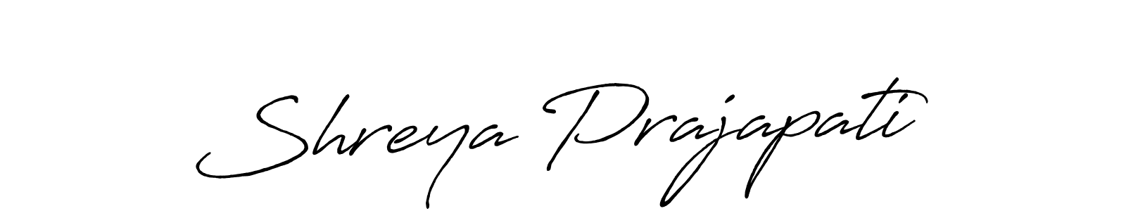 How to make Shreya Prajapati signature? Antro_Vectra_Bolder is a professional autograph style. Create handwritten signature for Shreya Prajapati name. Shreya Prajapati signature style 7 images and pictures png