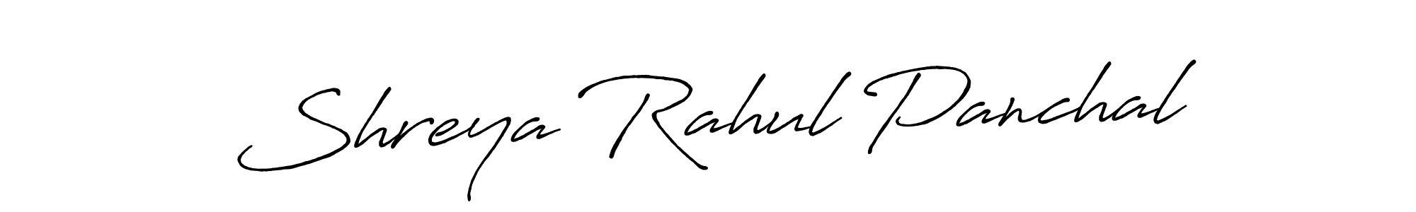 Make a short Shreya Rahul Panchal signature style. Manage your documents anywhere anytime using Antro_Vectra_Bolder. Create and add eSignatures, submit forms, share and send files easily. Shreya Rahul Panchal signature style 7 images and pictures png