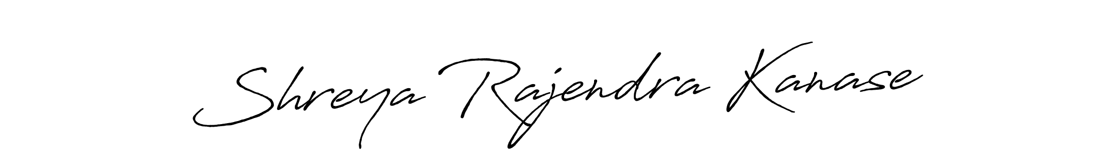 How to make Shreya Rajendra Kanase name signature. Use Antro_Vectra_Bolder style for creating short signs online. This is the latest handwritten sign. Shreya Rajendra Kanase signature style 7 images and pictures png