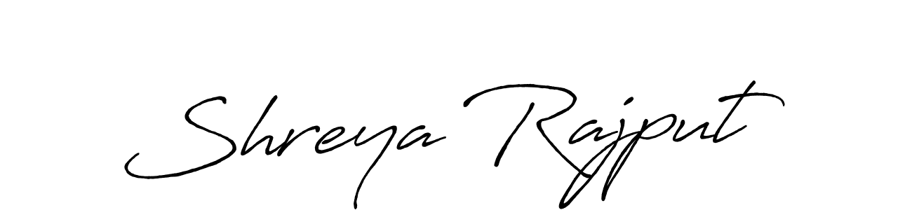 How to make Shreya Rajput name signature. Use Antro_Vectra_Bolder style for creating short signs online. This is the latest handwritten sign. Shreya Rajput signature style 7 images and pictures png