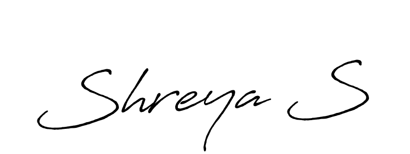 Shreya S stylish signature style. Best Handwritten Sign (Antro_Vectra_Bolder) for my name. Handwritten Signature Collection Ideas for my name Shreya S. Shreya S signature style 7 images and pictures png