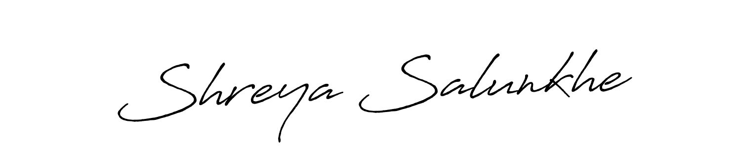 Use a signature maker to create a handwritten signature online. With this signature software, you can design (Antro_Vectra_Bolder) your own signature for name Shreya Salunkhe. Shreya Salunkhe signature style 7 images and pictures png
