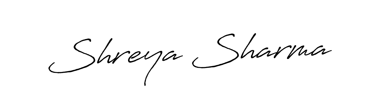 Antro_Vectra_Bolder is a professional signature style that is perfect for those who want to add a touch of class to their signature. It is also a great choice for those who want to make their signature more unique. Get Shreya Sharma name to fancy signature for free. Shreya Sharma signature style 7 images and pictures png