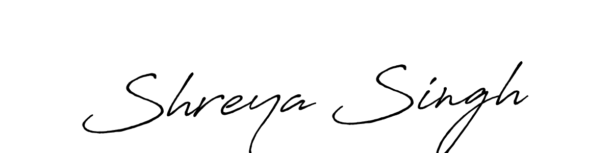 Shreya Singh stylish signature style. Best Handwritten Sign (Antro_Vectra_Bolder) for my name. Handwritten Signature Collection Ideas for my name Shreya Singh. Shreya Singh signature style 7 images and pictures png