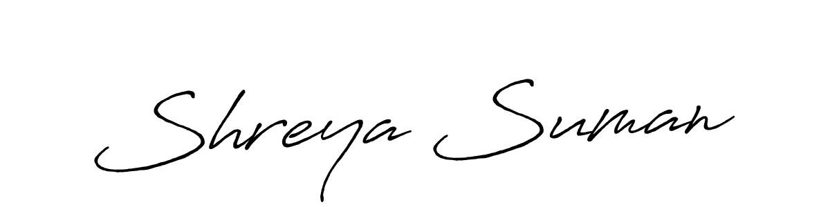 Make a short Shreya Suman signature style. Manage your documents anywhere anytime using Antro_Vectra_Bolder. Create and add eSignatures, submit forms, share and send files easily. Shreya Suman signature style 7 images and pictures png