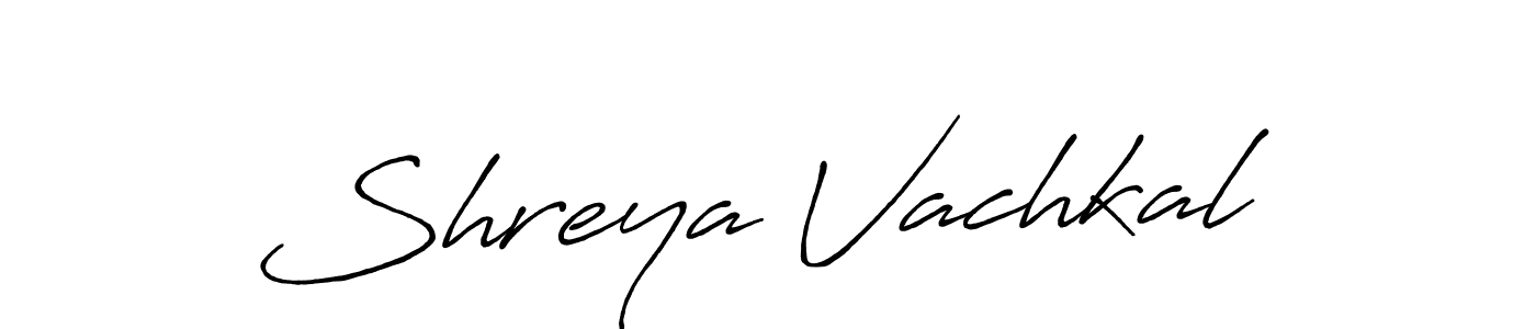 Also we have Shreya Vachkal name is the best signature style. Create professional handwritten signature collection using Antro_Vectra_Bolder autograph style. Shreya Vachkal signature style 7 images and pictures png