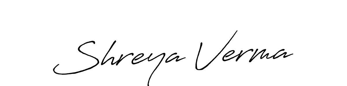 Shreya Verma stylish signature style. Best Handwritten Sign (Antro_Vectra_Bolder) for my name. Handwritten Signature Collection Ideas for my name Shreya Verma. Shreya Verma signature style 7 images and pictures png