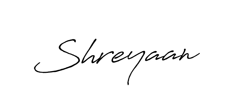 Create a beautiful signature design for name Shreyaan. With this signature (Antro_Vectra_Bolder) fonts, you can make a handwritten signature for free. Shreyaan signature style 7 images and pictures png