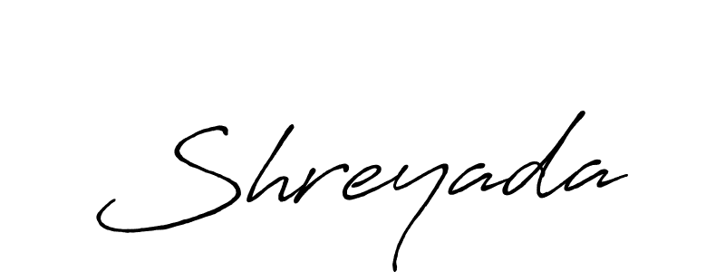 How to make Shreyada name signature. Use Antro_Vectra_Bolder style for creating short signs online. This is the latest handwritten sign. Shreyada signature style 7 images and pictures png