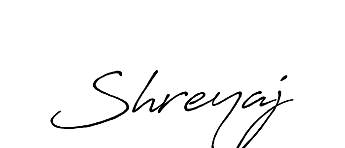 Use a signature maker to create a handwritten signature online. With this signature software, you can design (Antro_Vectra_Bolder) your own signature for name Shreyaj. Shreyaj signature style 7 images and pictures png