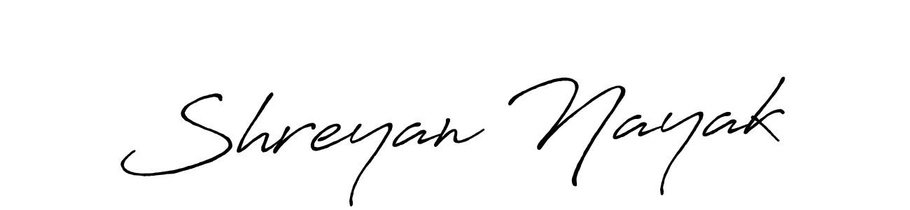 How to make Shreyan Nayak signature? Antro_Vectra_Bolder is a professional autograph style. Create handwritten signature for Shreyan Nayak name. Shreyan Nayak signature style 7 images and pictures png