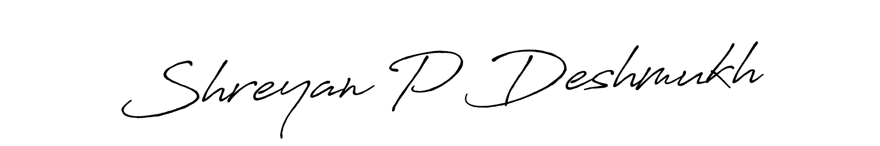 Once you've used our free online signature maker to create your best signature Antro_Vectra_Bolder style, it's time to enjoy all of the benefits that Shreyan P Deshmukh name signing documents. Shreyan P Deshmukh signature style 7 images and pictures png