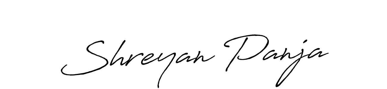How to make Shreyan Panja name signature. Use Antro_Vectra_Bolder style for creating short signs online. This is the latest handwritten sign. Shreyan Panja signature style 7 images and pictures png