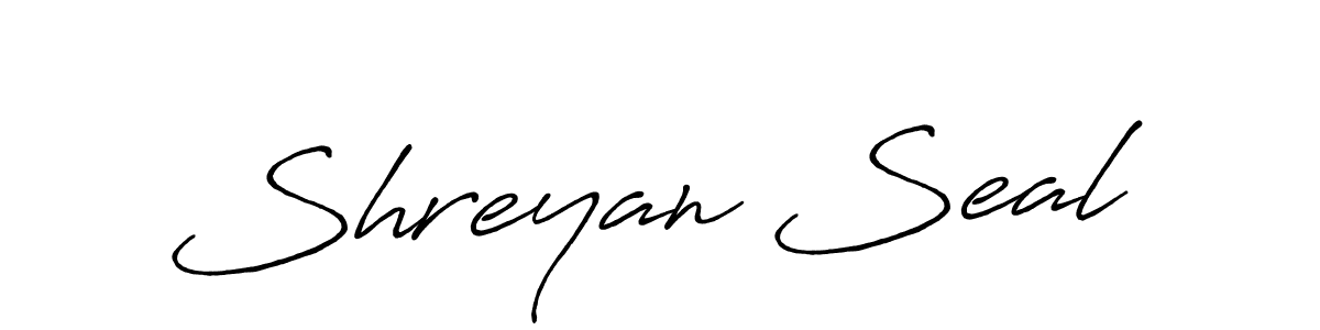 How to make Shreyan Seal name signature. Use Antro_Vectra_Bolder style for creating short signs online. This is the latest handwritten sign. Shreyan Seal signature style 7 images and pictures png