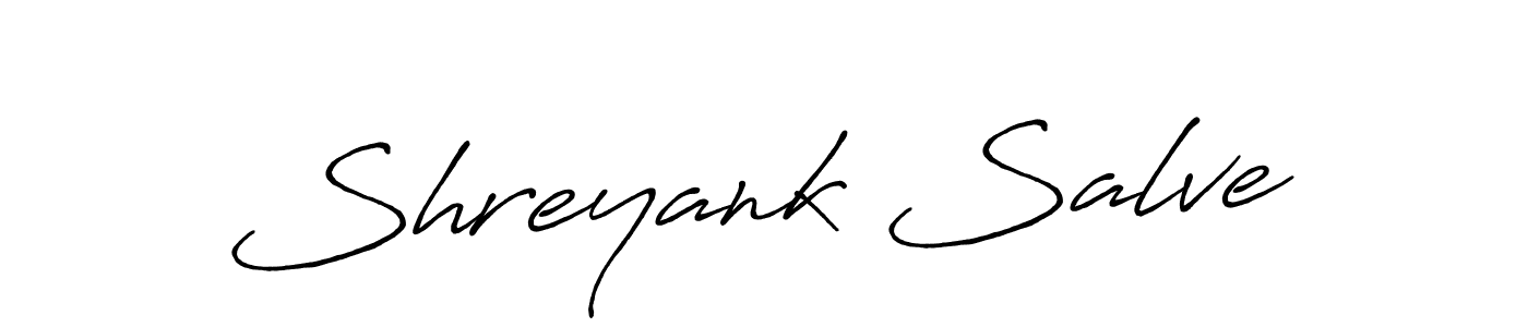 The best way (Antro_Vectra_Bolder) to make a short signature is to pick only two or three words in your name. The name Shreyank Salve include a total of six letters. For converting this name. Shreyank Salve signature style 7 images and pictures png