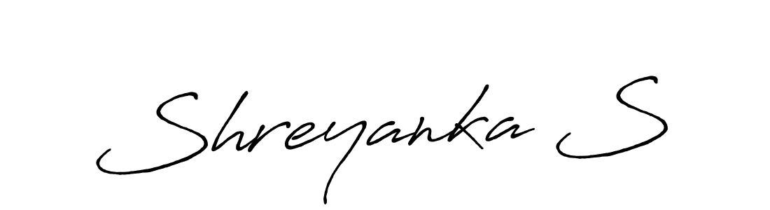 Also we have Shreyanka S name is the best signature style. Create professional handwritten signature collection using Antro_Vectra_Bolder autograph style. Shreyanka S signature style 7 images and pictures png