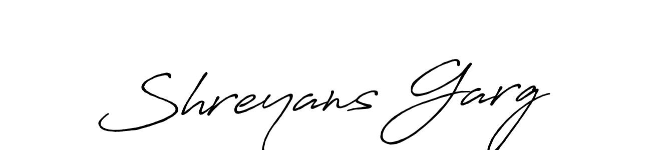 You should practise on your own different ways (Antro_Vectra_Bolder) to write your name (Shreyans Garg) in signature. don't let someone else do it for you. Shreyans Garg signature style 7 images and pictures png