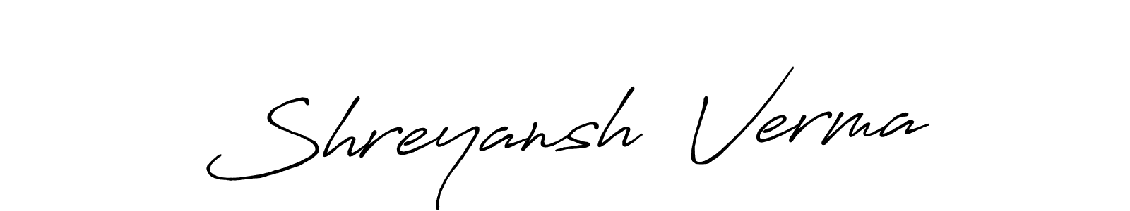 This is the best signature style for the Shreyansh  Verma name. Also you like these signature font (Antro_Vectra_Bolder). Mix name signature. Shreyansh  Verma signature style 7 images and pictures png