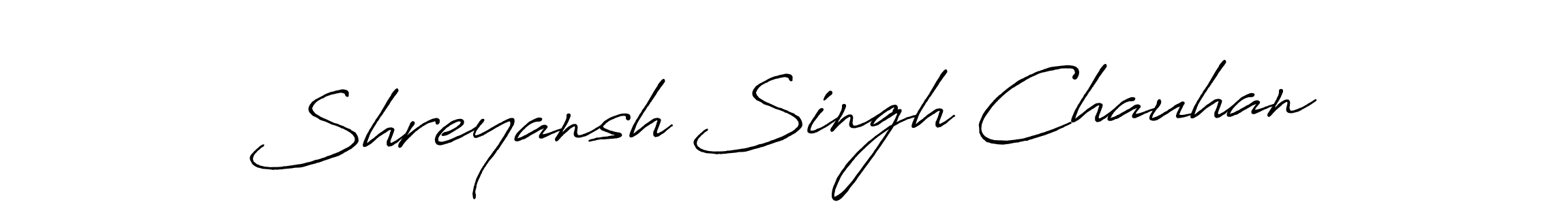 Make a beautiful signature design for name Shreyansh Singh Chauhan. With this signature (Antro_Vectra_Bolder) style, you can create a handwritten signature for free. Shreyansh Singh Chauhan signature style 7 images and pictures png