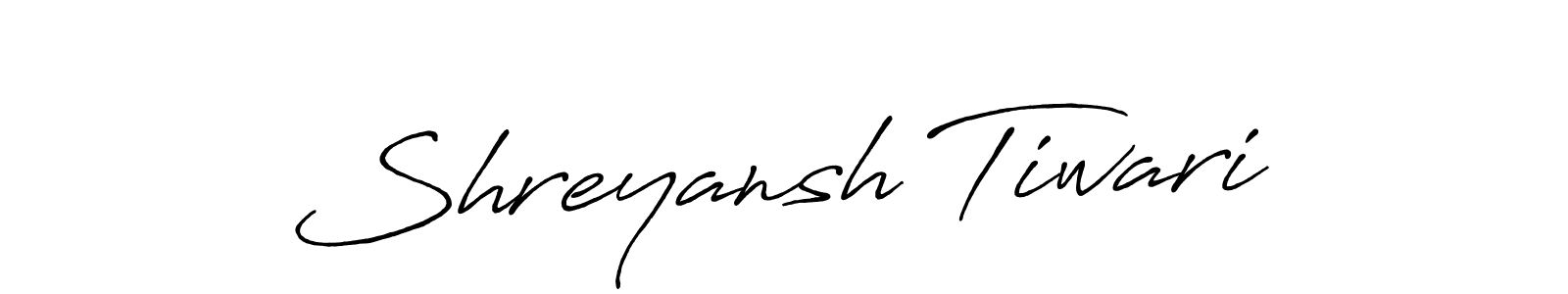 Make a beautiful signature design for name Shreyansh Tiwari. With this signature (Antro_Vectra_Bolder) style, you can create a handwritten signature for free. Shreyansh Tiwari signature style 7 images and pictures png