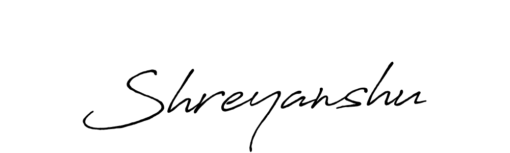 Design your own signature with our free online signature maker. With this signature software, you can create a handwritten (Antro_Vectra_Bolder) signature for name Shreyanshu. Shreyanshu signature style 7 images and pictures png