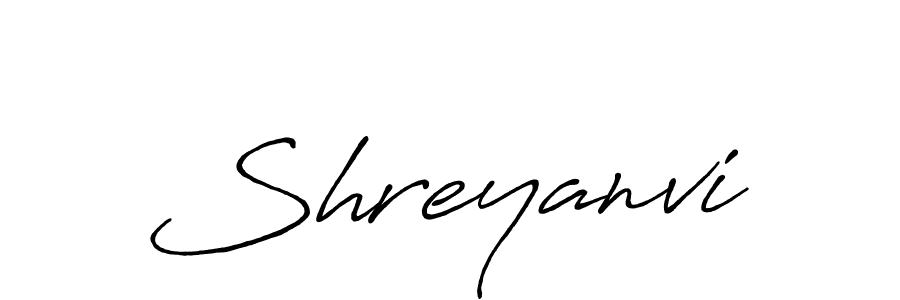 How to make Shreyanvi name signature. Use Antro_Vectra_Bolder style for creating short signs online. This is the latest handwritten sign. Shreyanvi signature style 7 images and pictures png