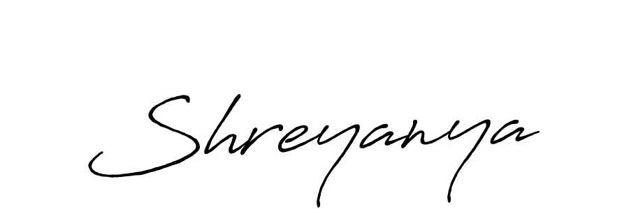 Create a beautiful signature design for name Shreyanya. With this signature (Antro_Vectra_Bolder) fonts, you can make a handwritten signature for free. Shreyanya signature style 7 images and pictures png