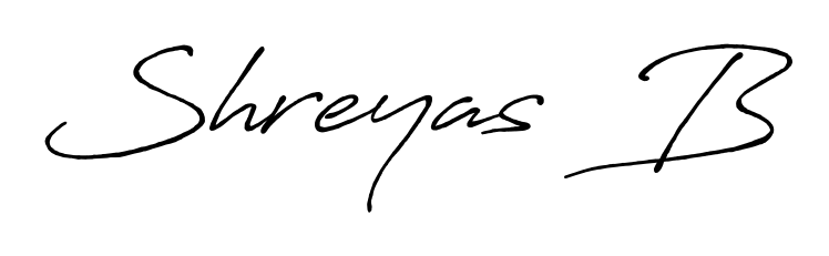 Explore multiple handwriting variations for Shreyas  B including this stunning Antro_Vectra_Bolder design. Free to use across all platforms. Shreyas  B signature style 7 images and pictures png