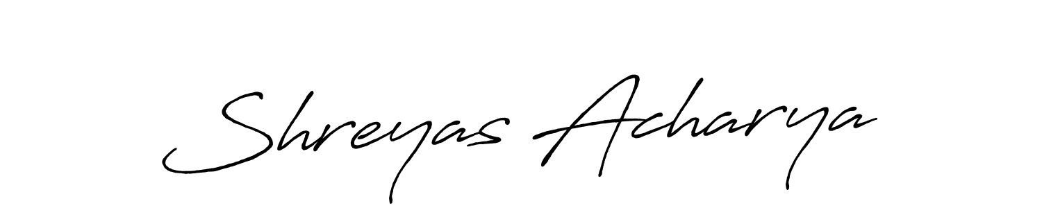 The best way (Antro_Vectra_Bolder) to make a short signature is to pick only two or three words in your name. The name Shreyas Acharya include a total of six letters. For converting this name. Shreyas Acharya signature style 7 images and pictures png