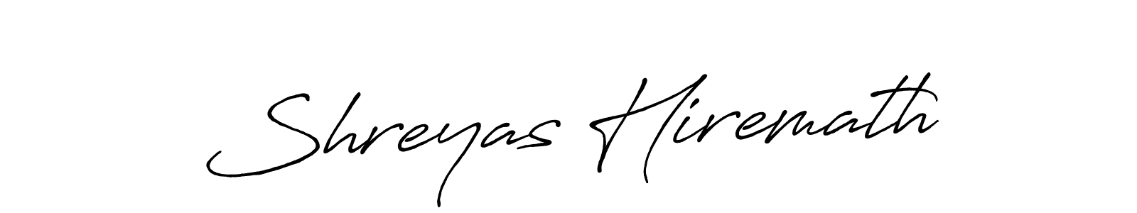 How to make Shreyas Hiremath name signature. Use Antro_Vectra_Bolder style for creating short signs online. This is the latest handwritten sign. Shreyas Hiremath signature style 7 images and pictures png