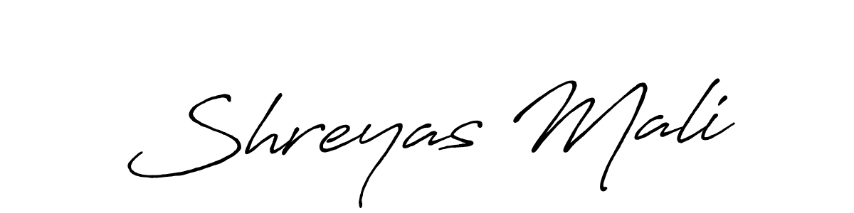 Also we have Shreyas Mali name is the best signature style. Create professional handwritten signature collection using Antro_Vectra_Bolder autograph style. Shreyas Mali signature style 7 images and pictures png