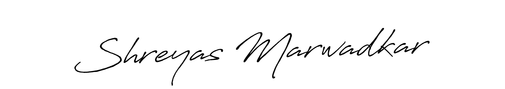 Make a beautiful signature design for name Shreyas Marwadkar. With this signature (Antro_Vectra_Bolder) style, you can create a handwritten signature for free. Shreyas Marwadkar signature style 7 images and pictures png