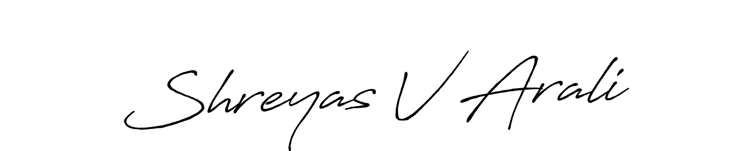 This is the best signature style for the Shreyas V Arali name. Also you like these signature font (Antro_Vectra_Bolder). Mix name signature. Shreyas V Arali signature style 7 images and pictures png