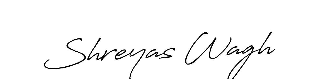 Make a beautiful signature design for name Shreyas Wagh. With this signature (Antro_Vectra_Bolder) style, you can create a handwritten signature for free. Shreyas Wagh signature style 7 images and pictures png