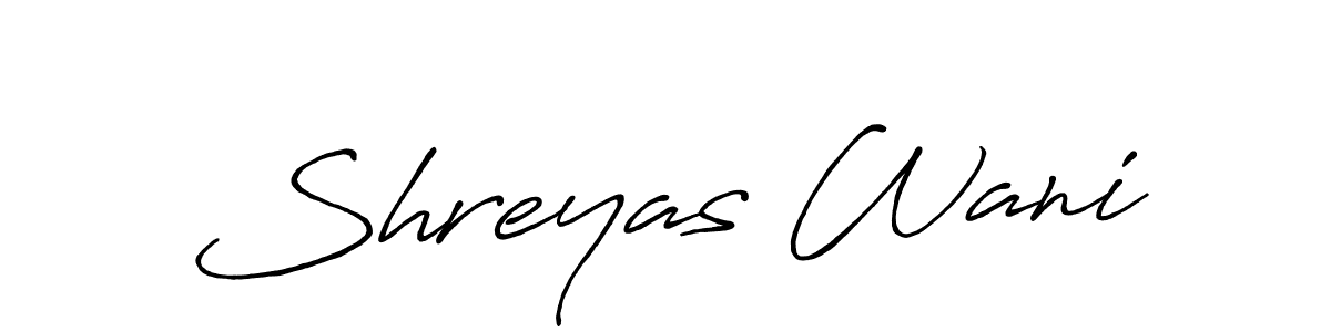 You can use this online signature creator to create a handwritten signature for the name Shreyas Wani. This is the best online autograph maker. Shreyas Wani signature style 7 images and pictures png