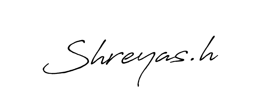 Make a beautiful signature design for name Shreyas.h. With this signature (Antro_Vectra_Bolder) style, you can create a handwritten signature for free. Shreyas.h signature style 7 images and pictures png