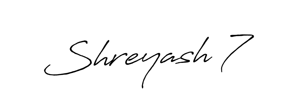 Make a beautiful signature design for name Shreyash 7. With this signature (Antro_Vectra_Bolder) style, you can create a handwritten signature for free. Shreyash 7 signature style 7 images and pictures png