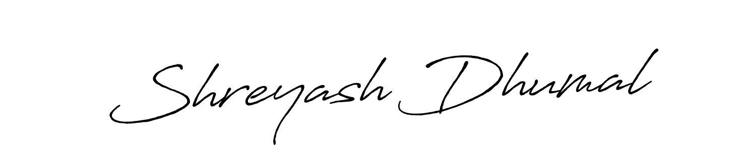 Also we have Shreyash Dhumal name is the best signature style. Create professional handwritten signature collection using Antro_Vectra_Bolder autograph style. Shreyash Dhumal signature style 7 images and pictures png
