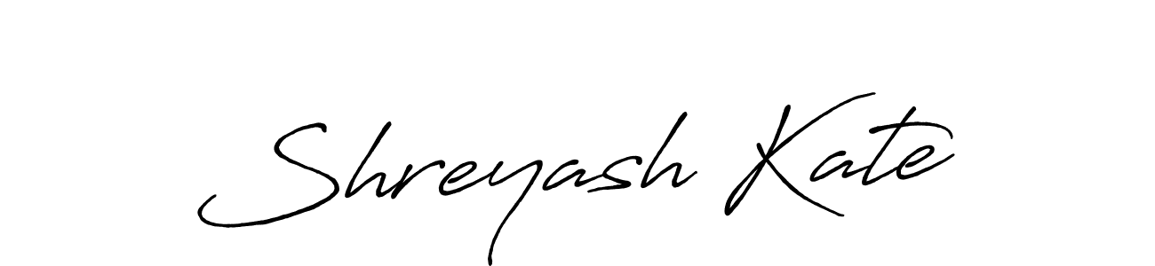 Use a signature maker to create a handwritten signature online. With this signature software, you can design (Antro_Vectra_Bolder) your own signature for name Shreyash Kate. Shreyash Kate signature style 7 images and pictures png