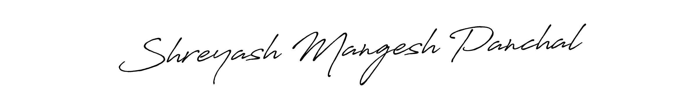 Design your own signature with our free online signature maker. With this signature software, you can create a handwritten (Antro_Vectra_Bolder) signature for name Shreyash Mangesh Panchal. Shreyash Mangesh Panchal signature style 7 images and pictures png