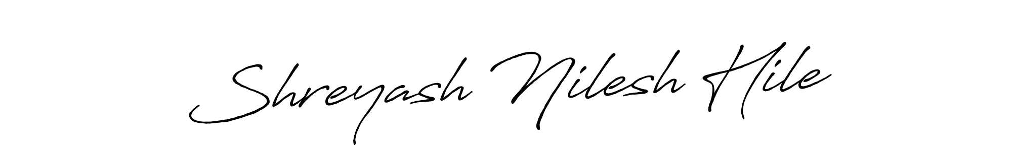 It looks lik you need a new signature style for name Shreyash Nilesh Hile. Design unique handwritten (Antro_Vectra_Bolder) signature with our free signature maker in just a few clicks. Shreyash Nilesh Hile signature style 7 images and pictures png