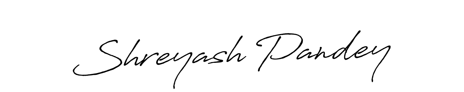 Create a beautiful signature design for name Shreyash Pandey. With this signature (Antro_Vectra_Bolder) fonts, you can make a handwritten signature for free. Shreyash Pandey signature style 7 images and pictures png