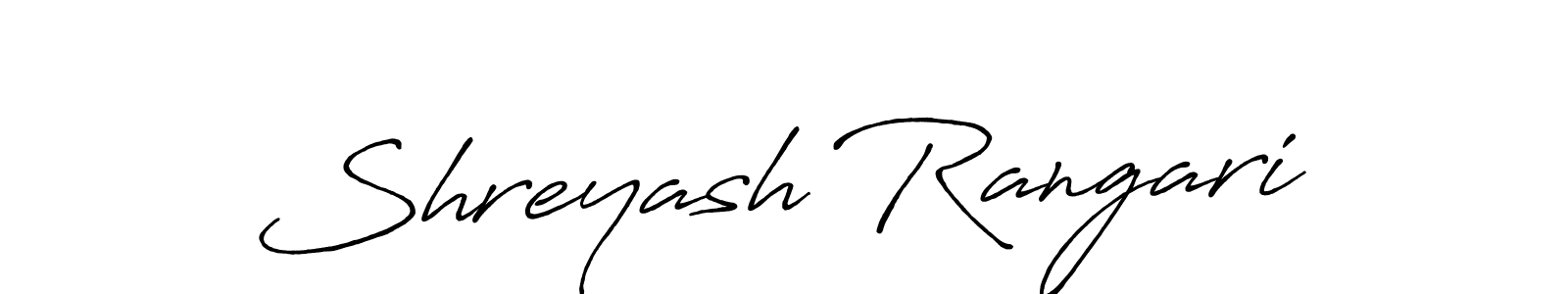 Shreyash Rangari stylish signature style. Best Handwritten Sign (Antro_Vectra_Bolder) for my name. Handwritten Signature Collection Ideas for my name Shreyash Rangari. Shreyash Rangari signature style 7 images and pictures png