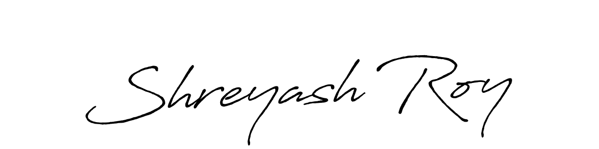 How to make Shreyash Roy name signature. Use Antro_Vectra_Bolder style for creating short signs online. This is the latest handwritten sign. Shreyash Roy signature style 7 images and pictures png