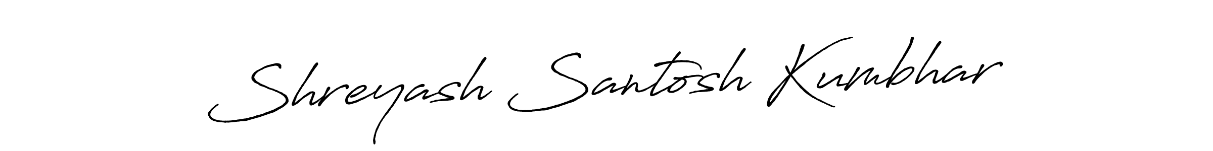 Use a signature maker to create a handwritten signature online. With this signature software, you can design (Antro_Vectra_Bolder) your own signature for name Shreyash Santosh Kumbhar. Shreyash Santosh Kumbhar signature style 7 images and pictures png